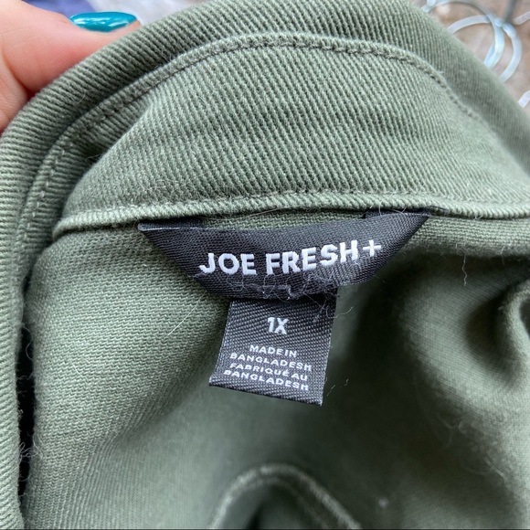 Joe Fresh Green Denim Jacket - Picture 3 of 3